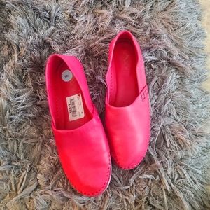 Pink slip on loafers